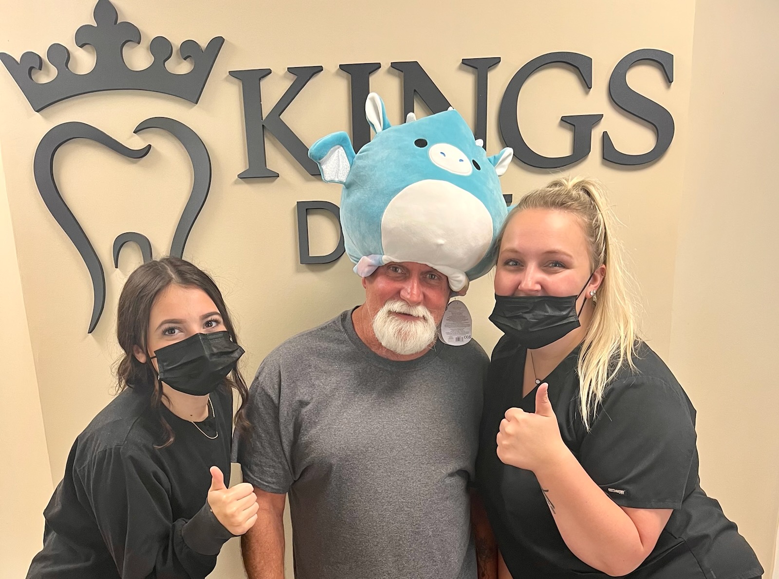 Kings Dental team having fun at the office