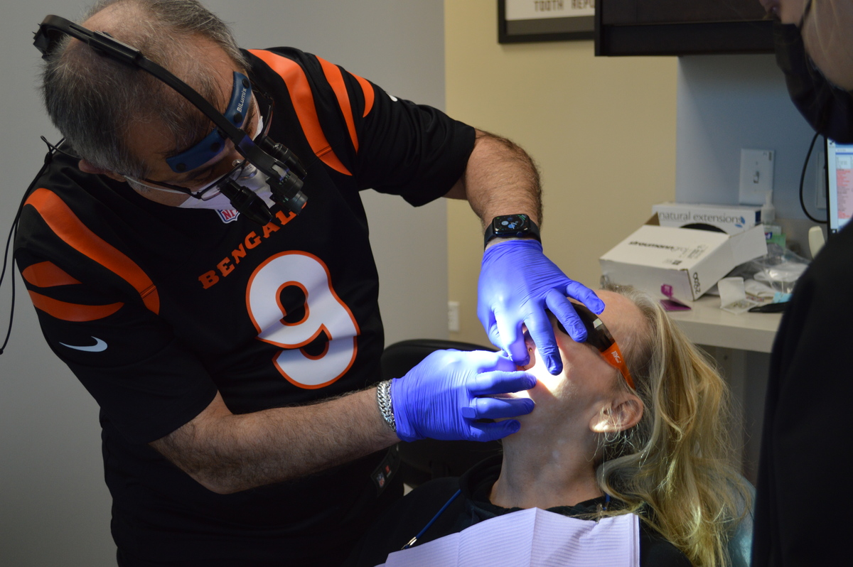 Doctor and Patient during dental checkup